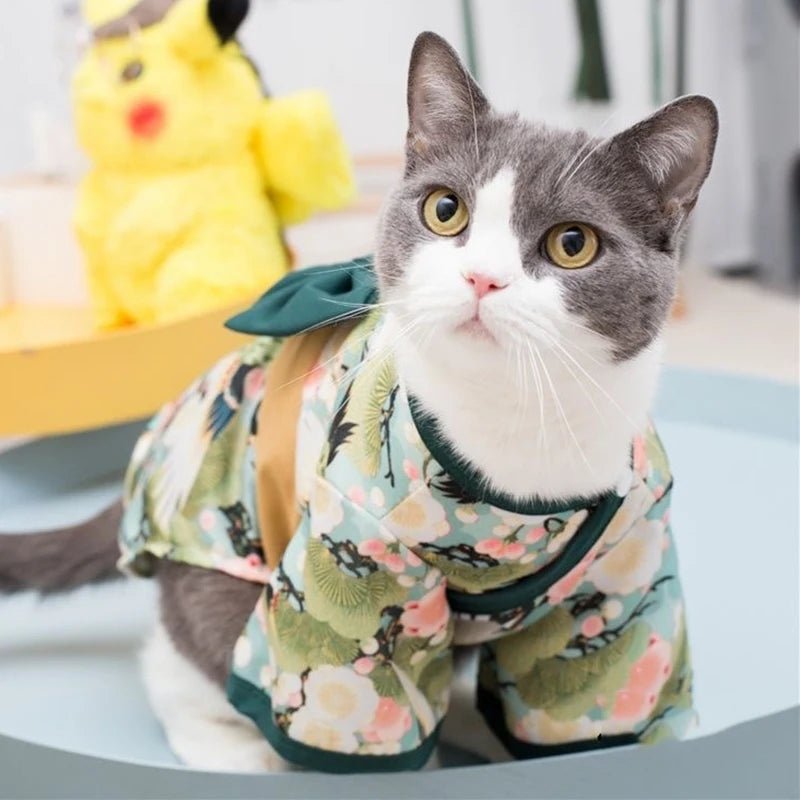 Japanese Style Thin Cat Dog Coat Kimono Summer Pet Clothes for Cats Dogs - Maxwell shop