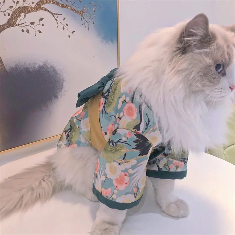 Japanese Style Thin Cat Dog Coat Kimono Summer Pet Clothes for Cats Dogs - Maxwell shop
