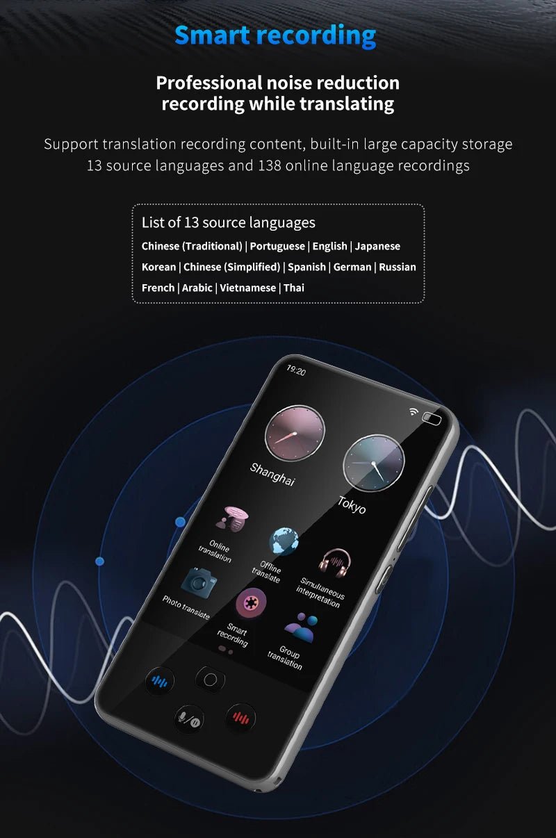 Language Translator Device Support 138 Traductor De Idiomas En Tiempo Real Translation - Maxwell shop