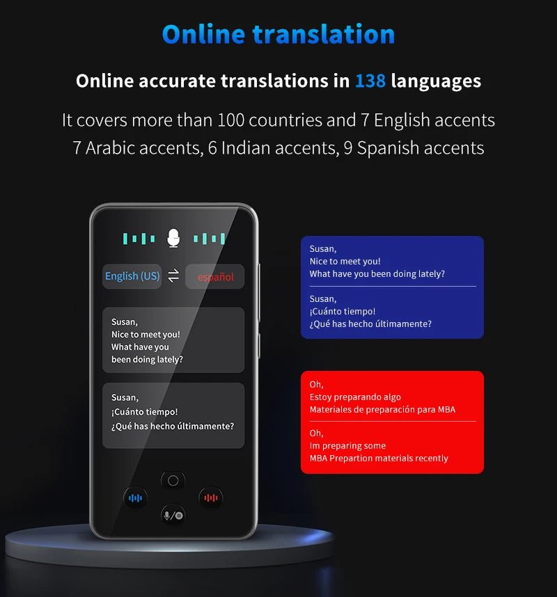 Language Translator Device Support 138 Traductor De Idiomas En Tiempo Real Translation - Maxwell shop