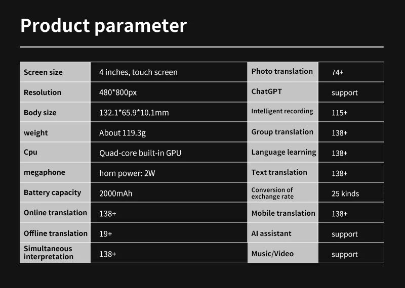 Language Translator Device Support 138 Traductor De Idiomas En Tiempo Real Translation - Maxwell shop