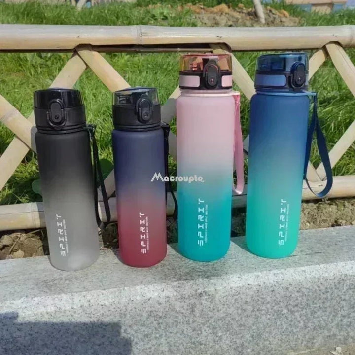 Large Capacity Sports Water Bottle Leak Proof Colorful Plastic Cup Drinking Outdoor - Maxwell shop