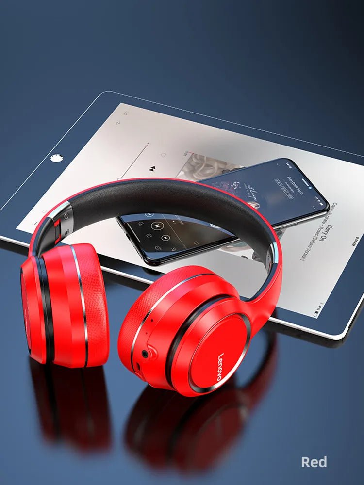 Lenovo HD200 Bluetooth Earphones Over-ear Foldable Computer Wireless Headphones Noise - Maxwell shop