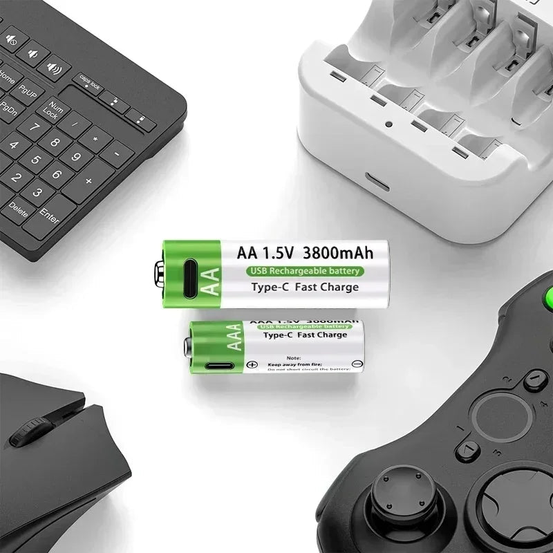 Lithium-Ion Battery Type-C Rechargeable High-Capacity AA&AAA Battery - Maxwell shop