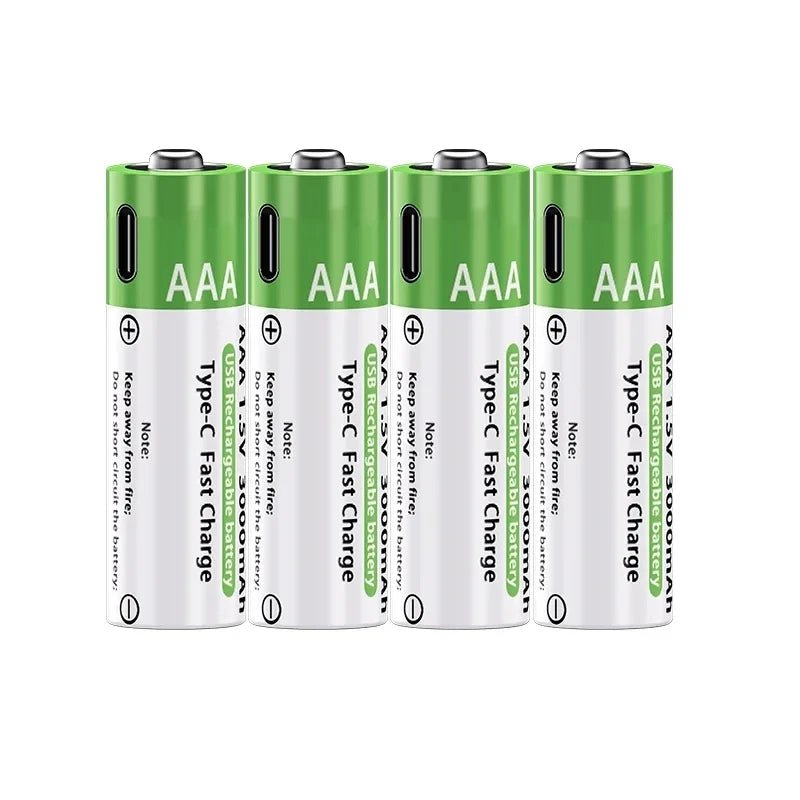 Lithium-Ion Battery Type-C Rechargeable High-Capacity AA&AAA Battery - Maxwell shop