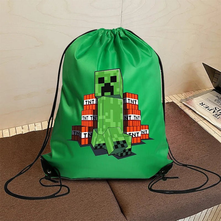 Minecraft Drawstring Bag Travel Clothes Shoes Storage Bags - Maxwell shop