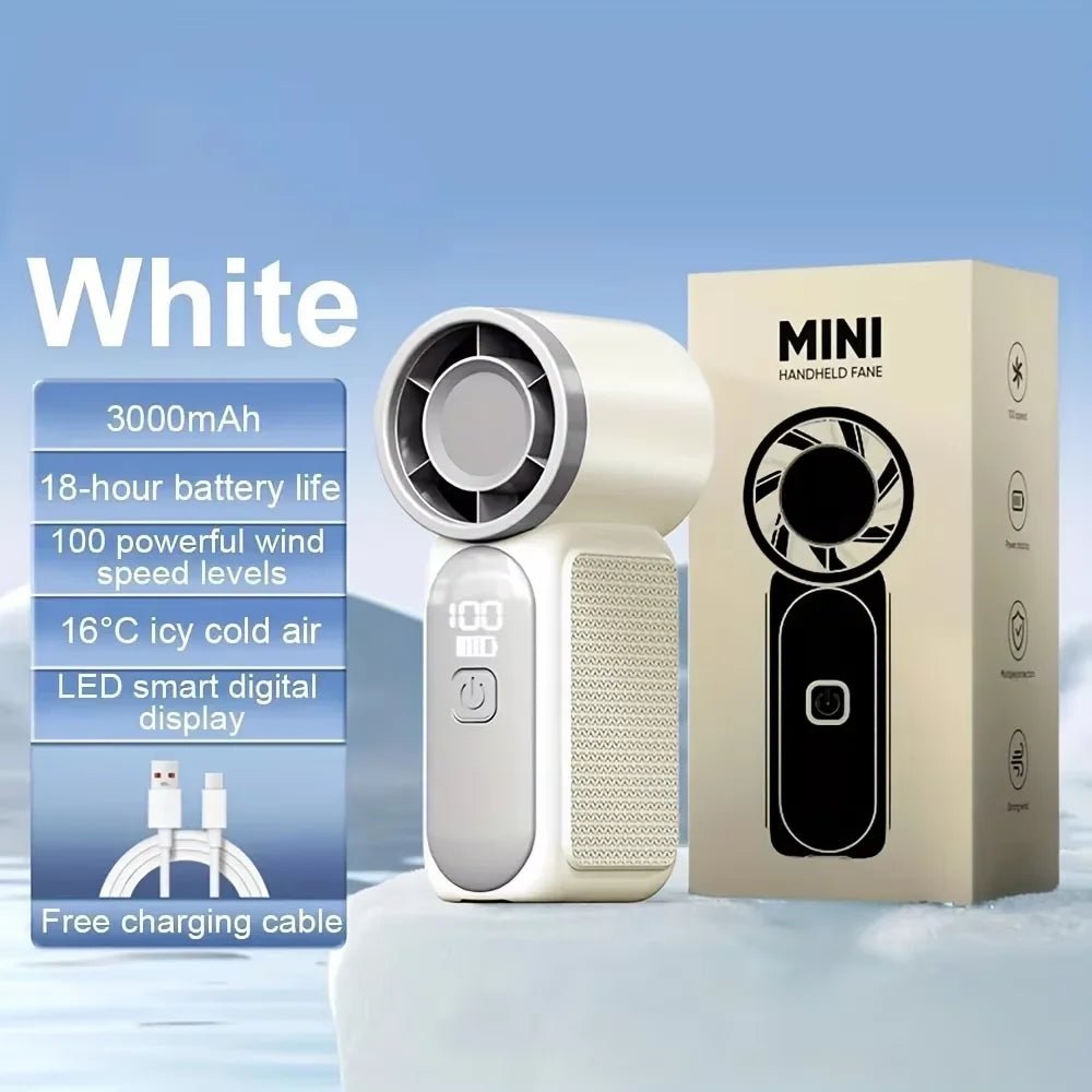 Mini Handheld Fan 3600mAh High-Speed Portable Turbo Pocket Fan for Outdoor Travel - Maxwell shop