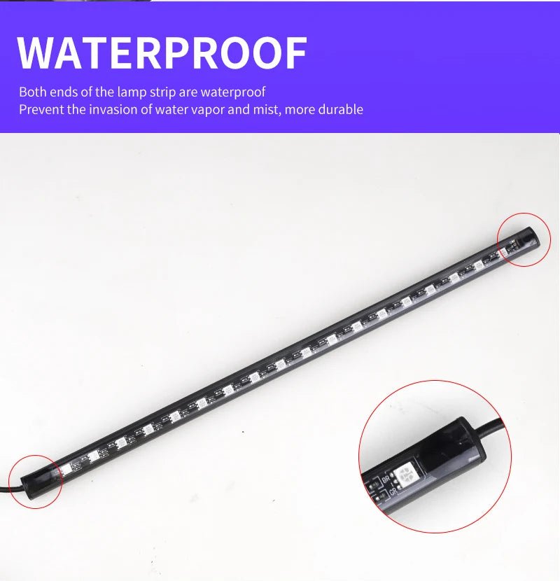 Neon LED Car Interior Ambient Foot Strip Light Kit Accessories RGB Backlight Remote - Maxwell shop