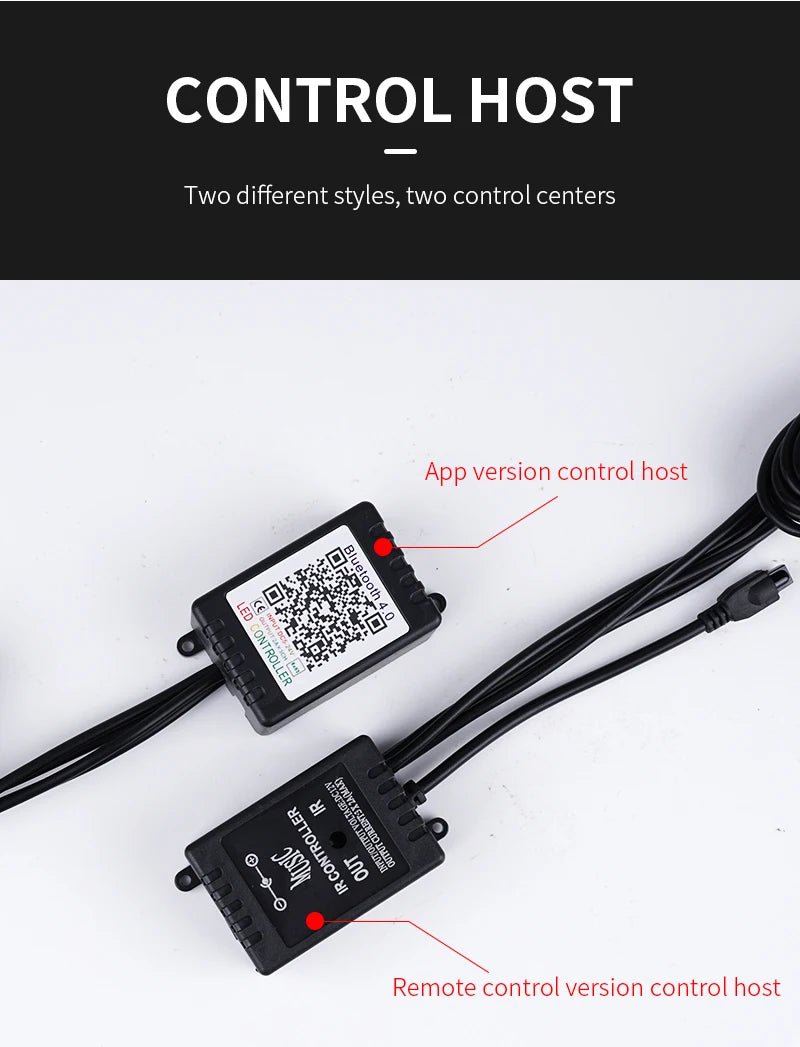 Neon LED Car Interior Ambient Foot Strip Light Kit Accessories RGB Backlight Remote - Maxwell shop