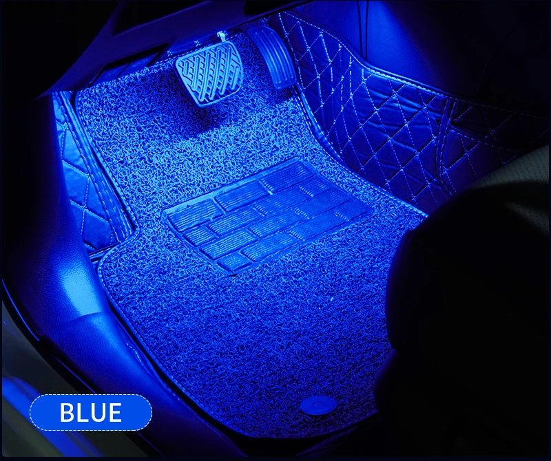 Neon LED Car Interior Ambient Foot Strip Light Kit Accessories RGB Backlight Remote - Maxwell shop