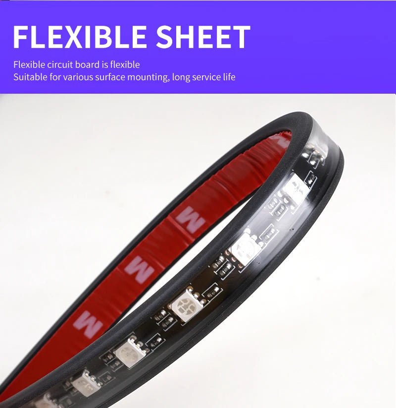 Neon LED Car Interior Ambient Foot Strip Light Kit Accessories RGB Backlight Remote - Maxwell shop