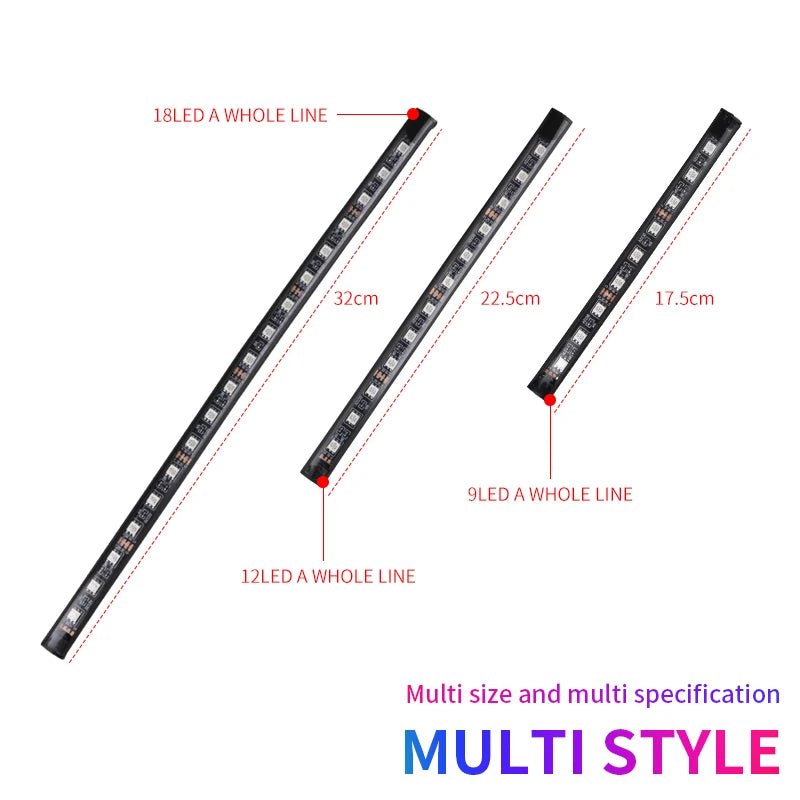 Neon LED Car Interior Ambient Foot Strip Light Kit Accessories RGB Backlight Remote - Maxwell shop
