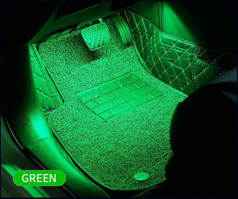 Neon LED Car Interior Ambient Foot Strip Light Kit Accessories RGB Backlight Remote - Maxwell shop