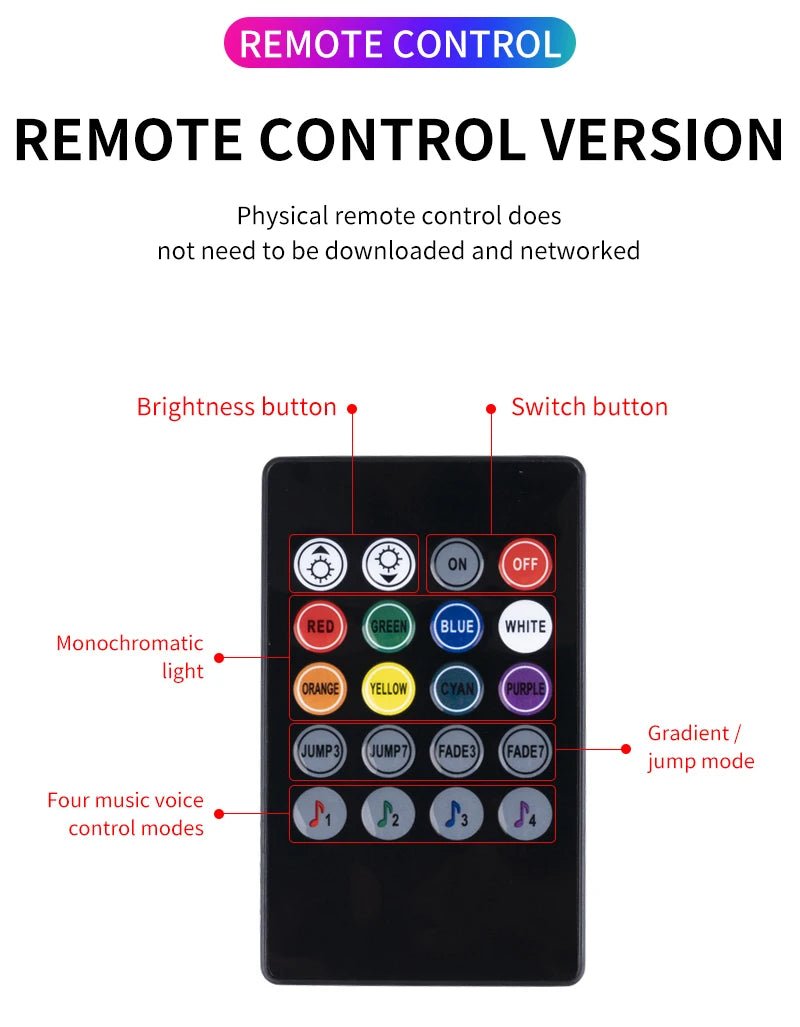 Neon LED Car Interior Ambient Foot Strip Light Kit Accessories RGB Backlight Remote - Maxwell shop