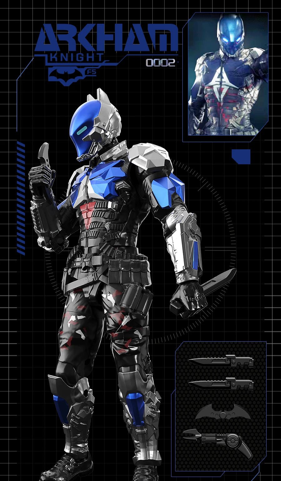 New F5 Batman Arkham Knight assembled Model Blind Box 7style 10cm Action figures - Maxwell shop