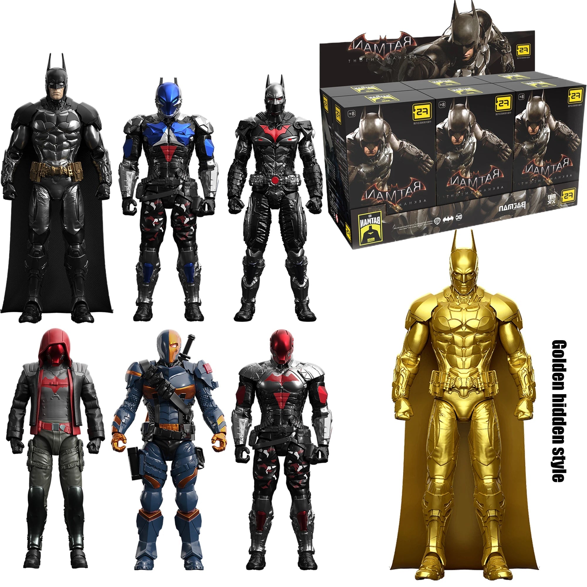 New F5 Batman Arkham Knight assembled Model Blind Box 7style 10cm Action figures - Maxwell shop