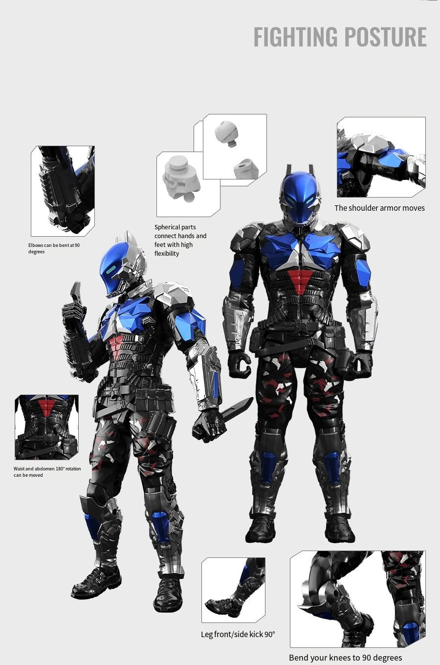 New F5 Batman Arkham Knight assembled Model Blind Box 7style 10cm Action figures - Maxwell shop