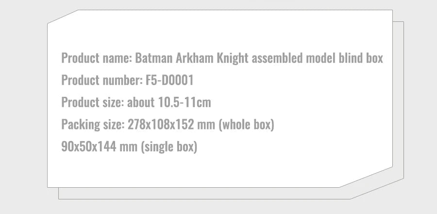 New F5 Batman Arkham Knight assembled Model Blind Box 7style 10cm Action figures - Maxwell shop