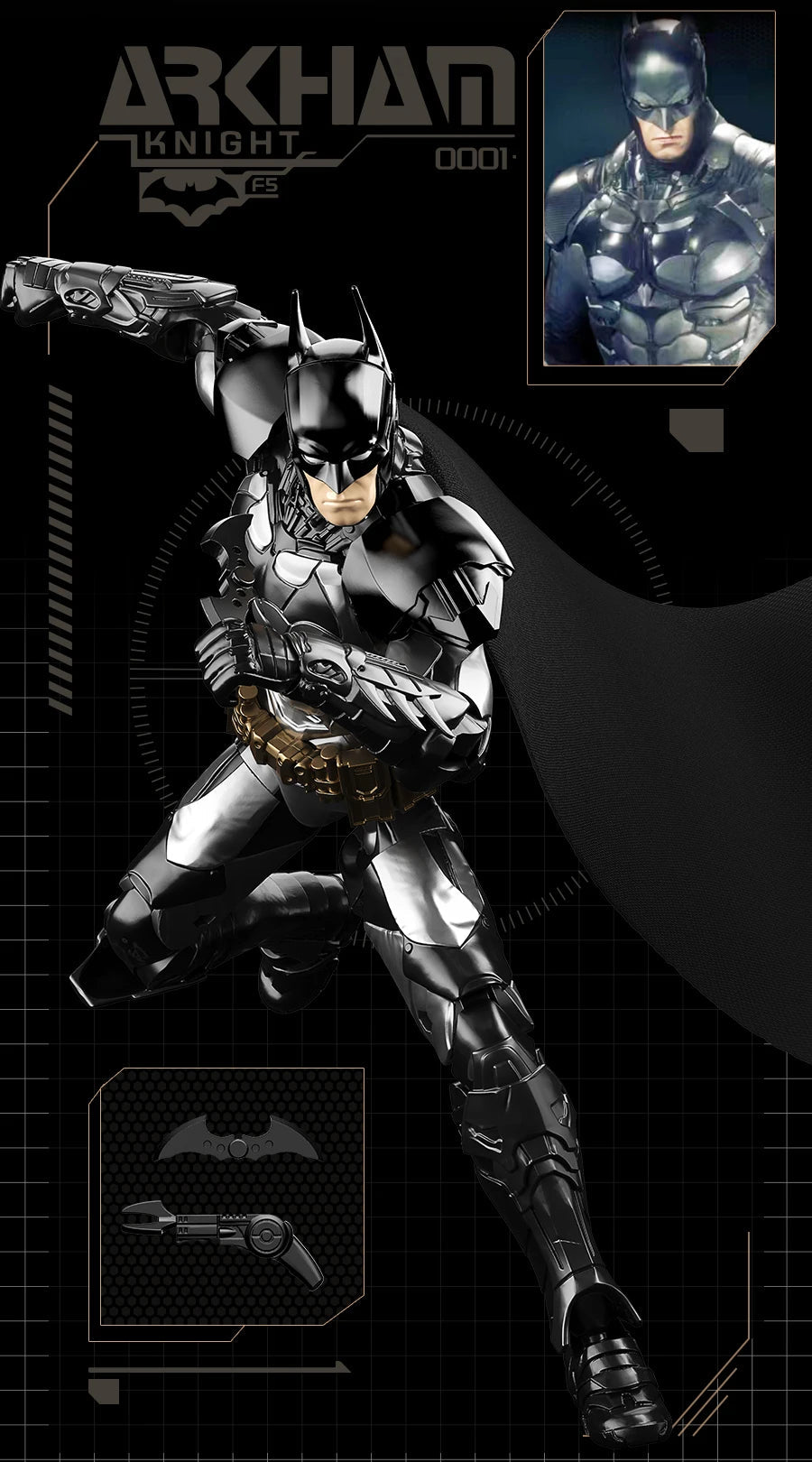New F5 Batman Arkham Knight assembled Model Blind Box 7style 10cm Action figures - Maxwell shop