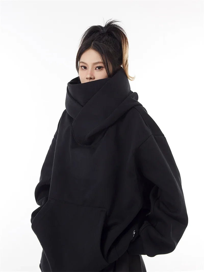 Ninja Turtleneck Hoodies For Men-Women Y2K Vintage Fleece Japanese Streetwear - Maxwell shop