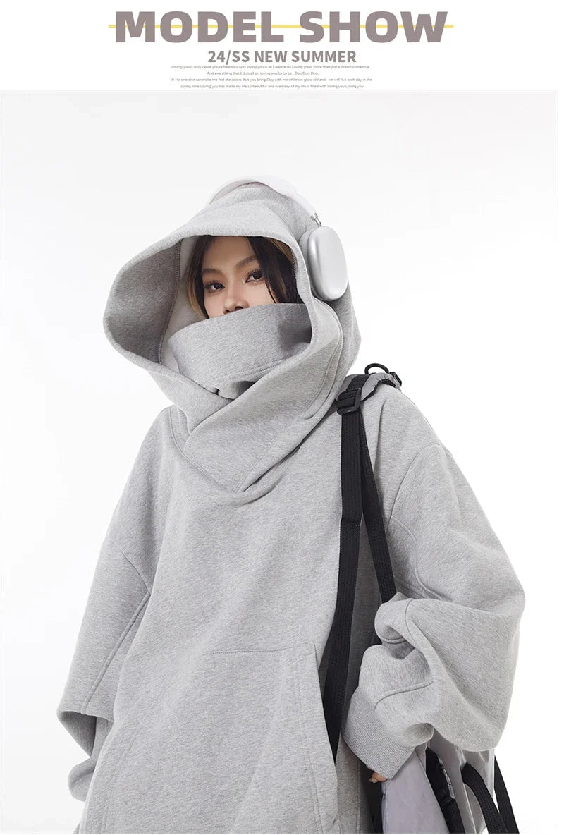 Ninja Turtleneck Hoodies For Men-Women Y2K Vintage Fleece Japanese Streetwear - Maxwell shop