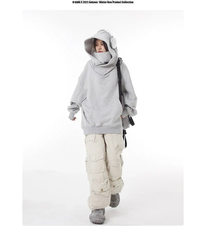 Ninja Turtleneck Hoodies For Men-Women Y2K Vintage Fleece Japanese Streetwear - Maxwell shop