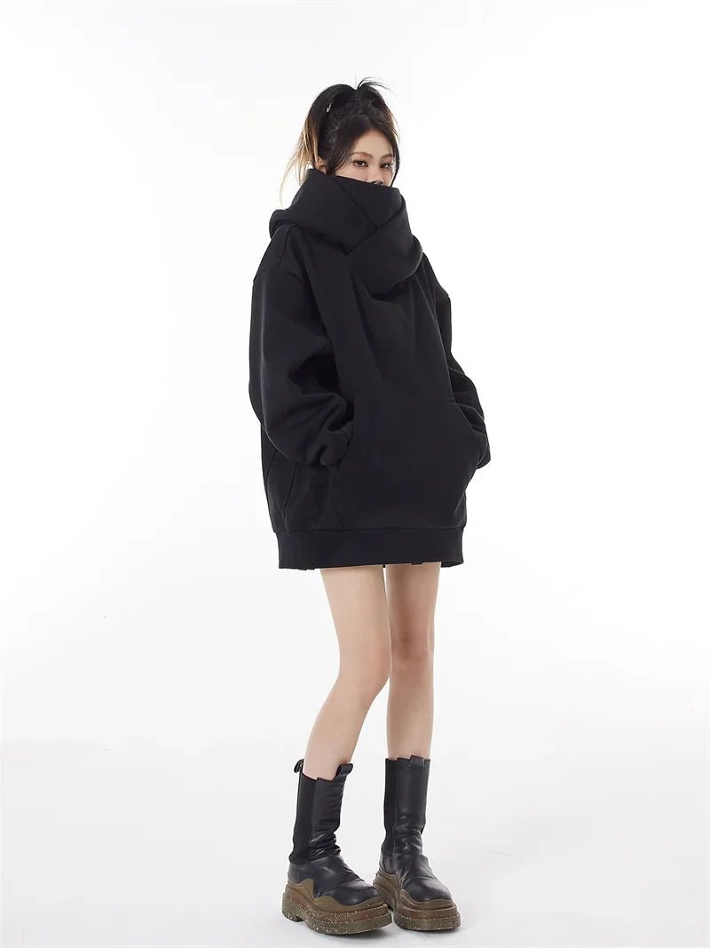 Ninja Turtleneck Hoodies For Men-Women Y2K Vintage Fleece Japanese Streetwear - Maxwell shop