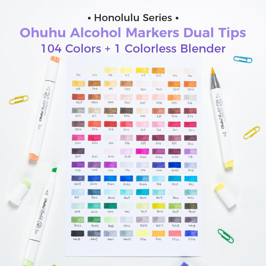 Ohuhu Honolulu B Marker Pen Set Color Markers Alcohol Art Markers Refillable - Maxwell shop