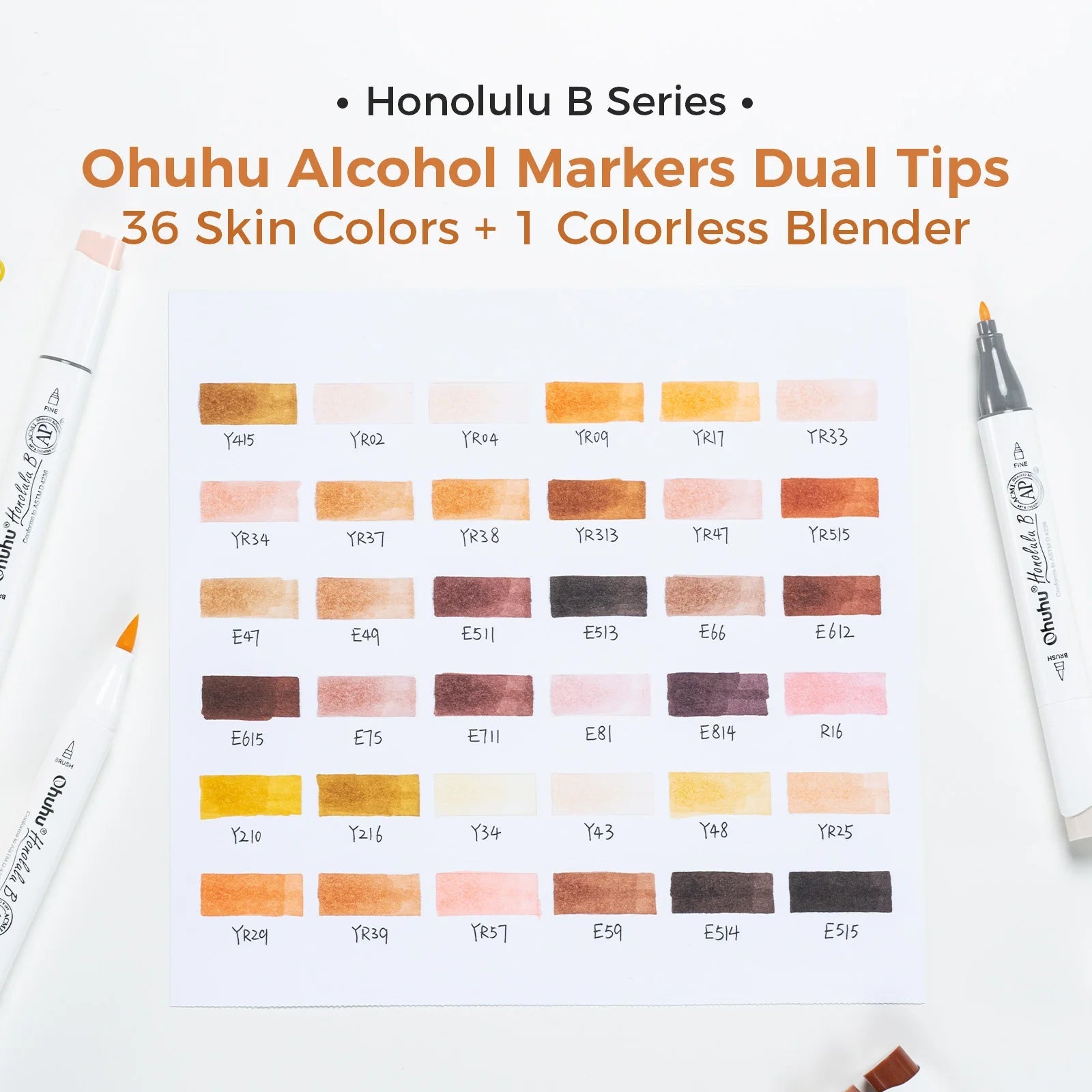 Ohuhu Honolulu B Marker Pen Set Color Markers Alcohol Art Markers Refillable - Maxwell shop