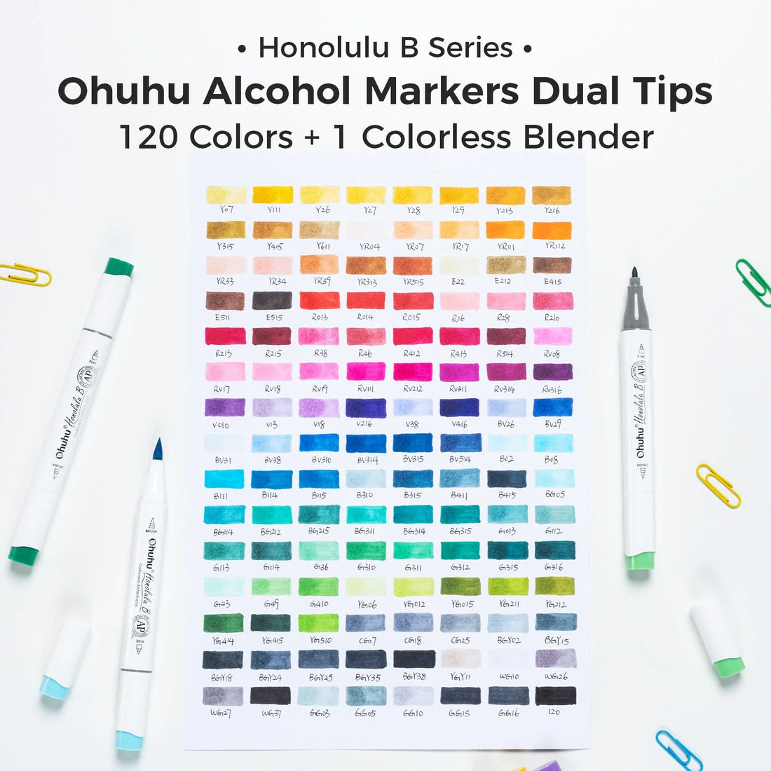 Ohuhu Honolulu B Marker Pen Set Color Markers Alcohol Art Markers Refillable - Maxwell shop