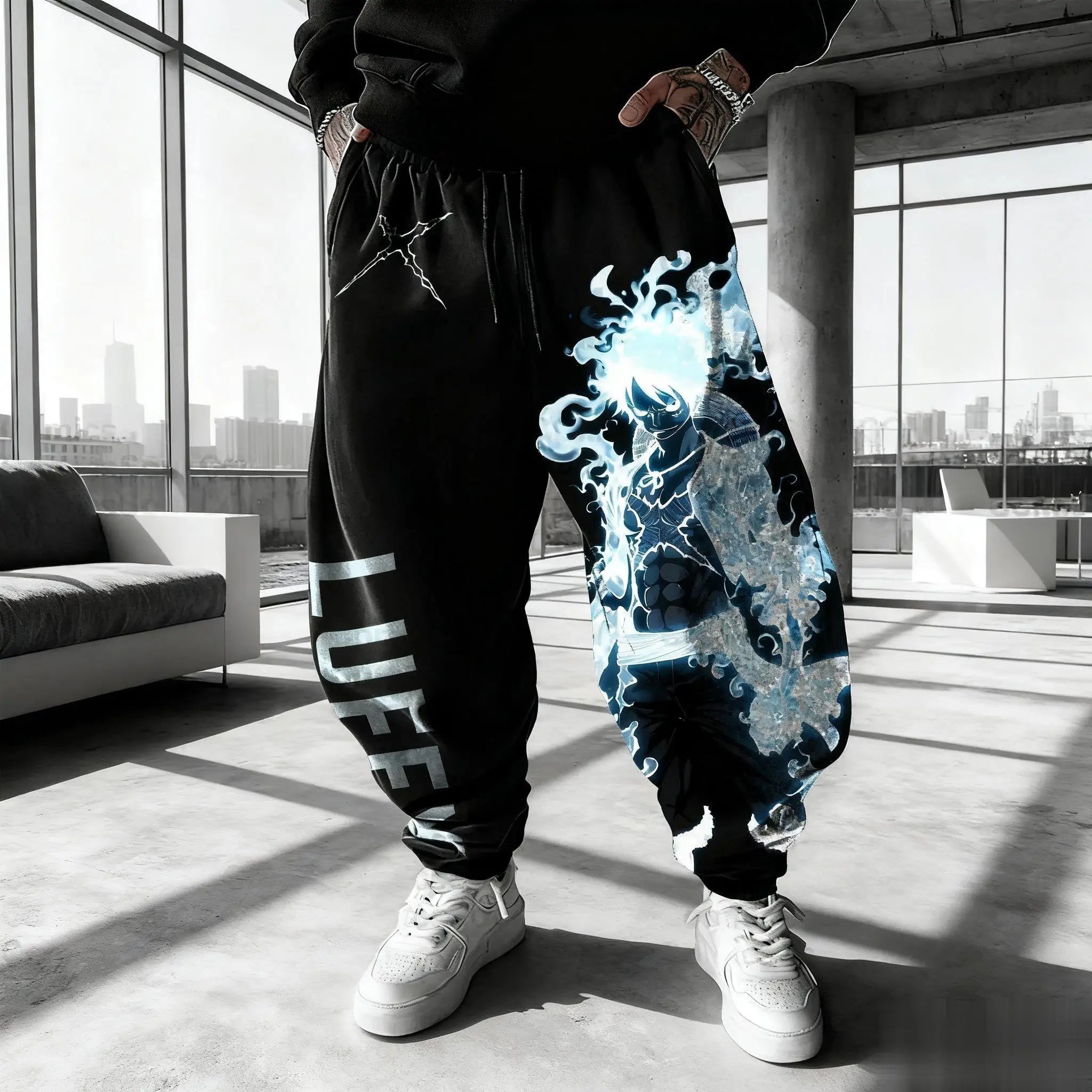 One Piece Luffy Mens Sweatpants Gym Sports Pants - Maxwell shop