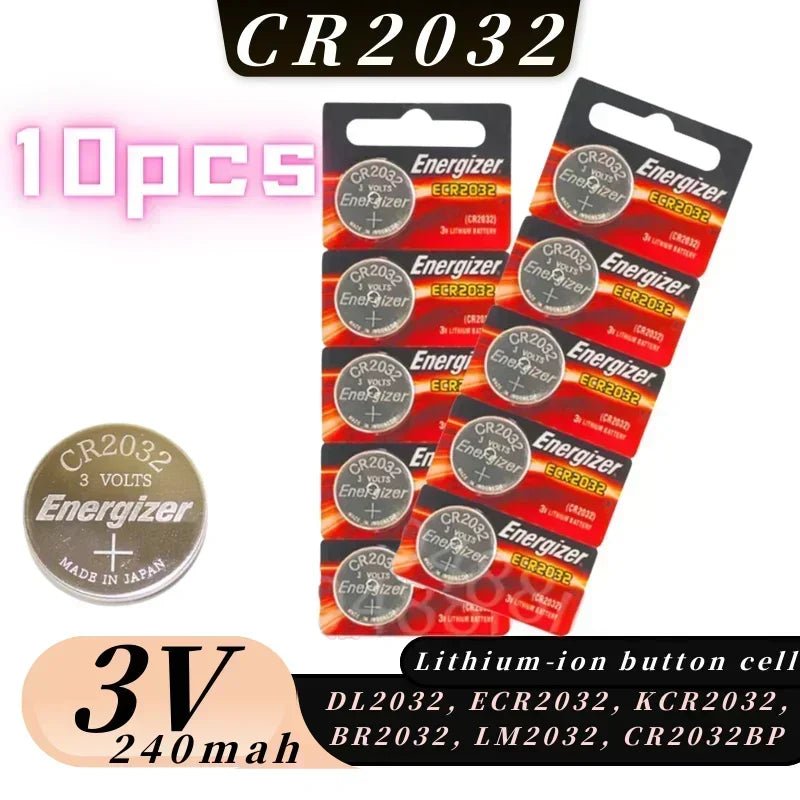 Original 10-100pcs CR2032 DL2032 BR2032 5004LC cr 2032 3V Lithium Battery button - Maxwell shop