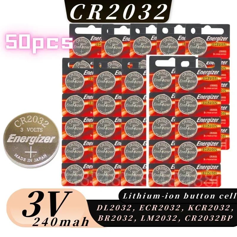 Original 10-100pcs CR2032 DL2032 BR2032 5004LC cr 2032 3V Lithium Battery button - Maxwell shop