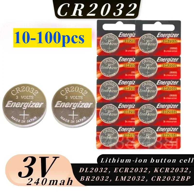 Original 10-100pcs CR2032 DL2032 BR2032 5004LC cr 2032 3V Lithium Battery button - Maxwell shop