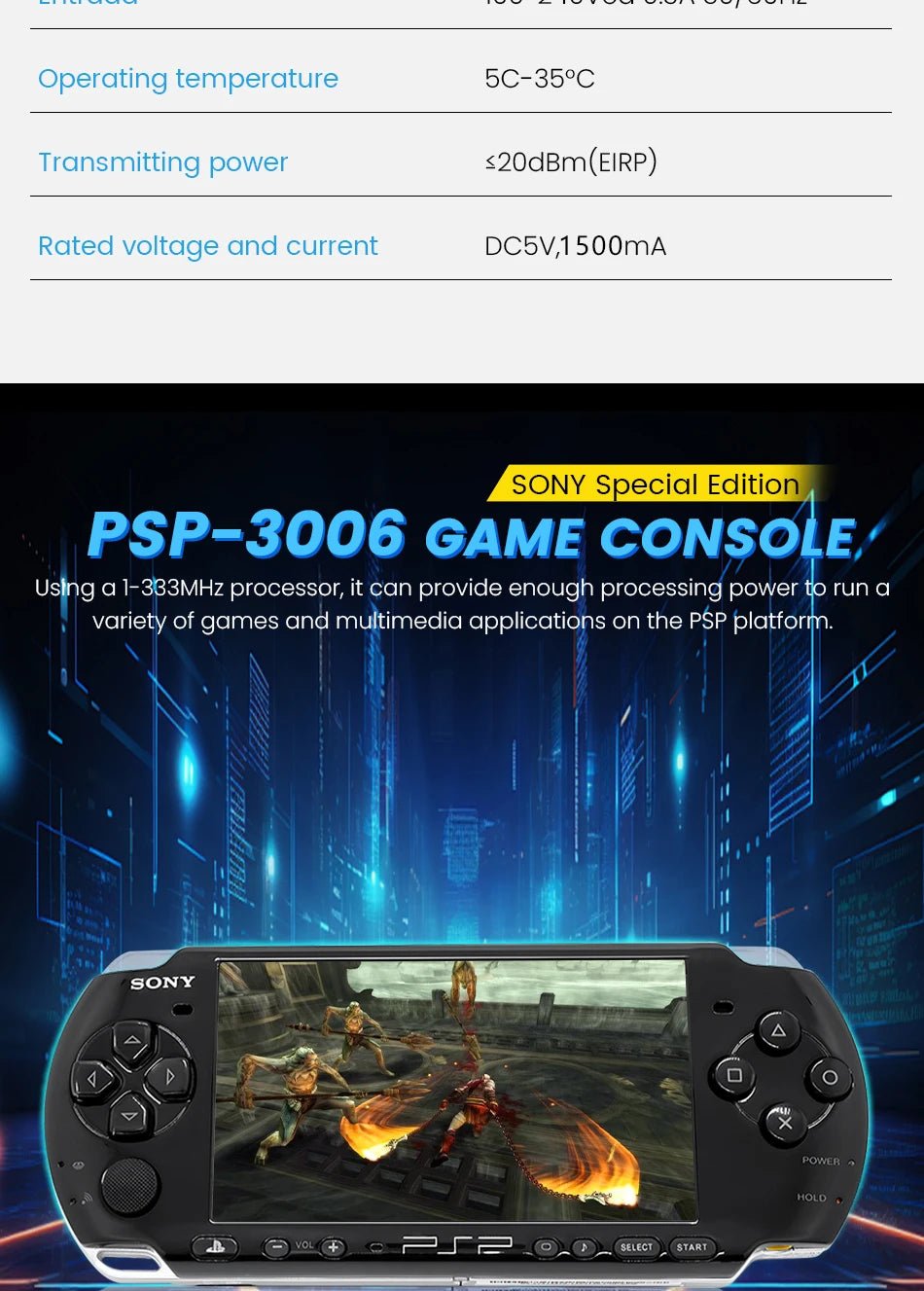Original Sony PSP 3000 Handheld Game Console PlayStation Portable PSP-3006 Console - Maxwell shop