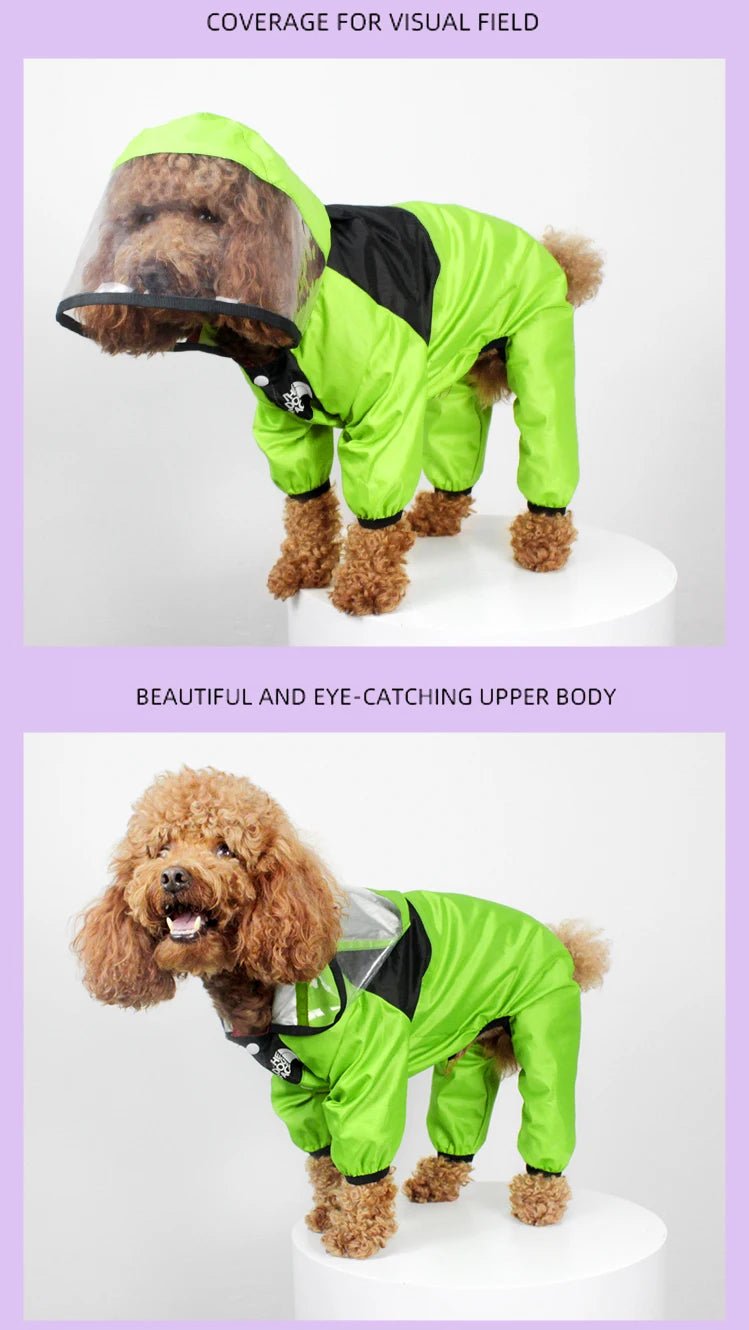 Pet Dog Raincoat The Dog Face Pet Clothes Jumpsuit Waterproof Dog Jacket Dogs - Maxwell shop