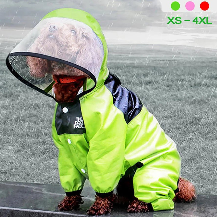Pet Dog Raincoat The Dog Face Pet Clothes Jumpsuit Waterproof Dog Jacket Dogs - Maxwell shop