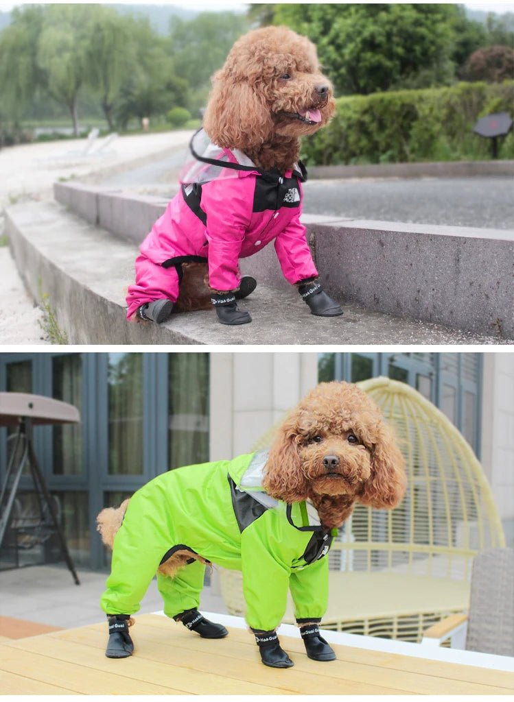 Pet Dog Raincoat The Dog Face Pet Clothes Jumpsuit Waterproof Dog Jacket Dogs - Maxwell shop