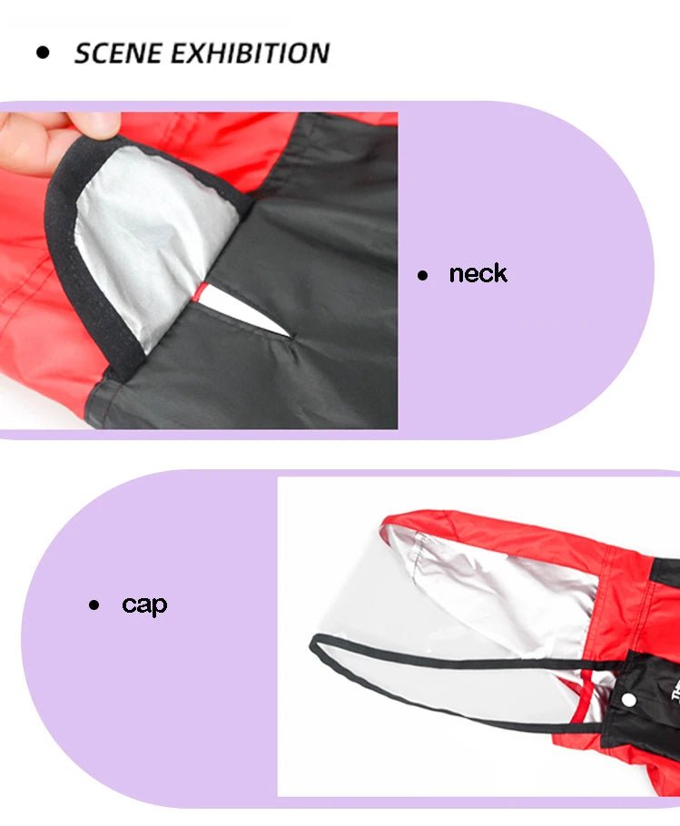Pet Dog Raincoat The Dog Face Pet Clothes Jumpsuit Waterproof Dog Jacket Dogs - Maxwell shop