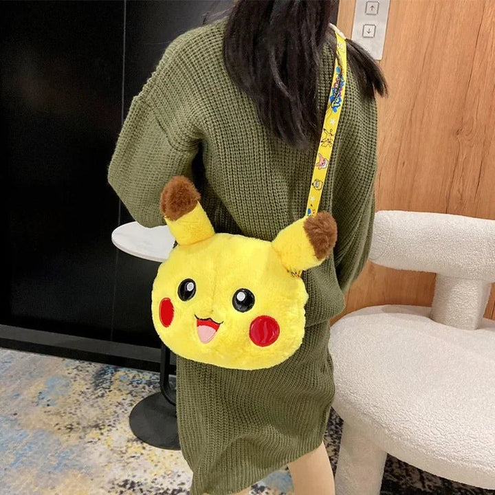 Pokemon Cute Plush Crossbody Bag Anime Figure Messenger Bag Large Capacity Storage - Maxwell shop