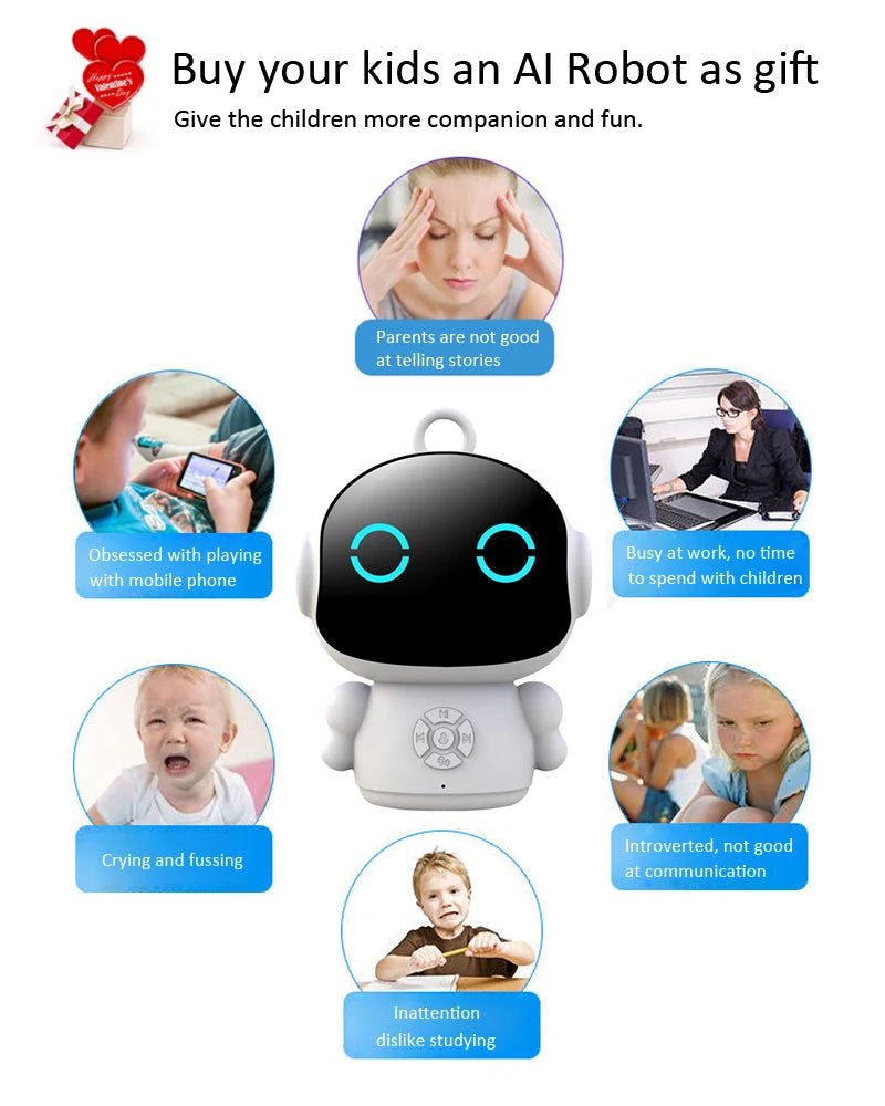 Smart AI Robot WiFi Early Education Toys for Children Speech Recognition & Voice Interactive - Maxwell shop