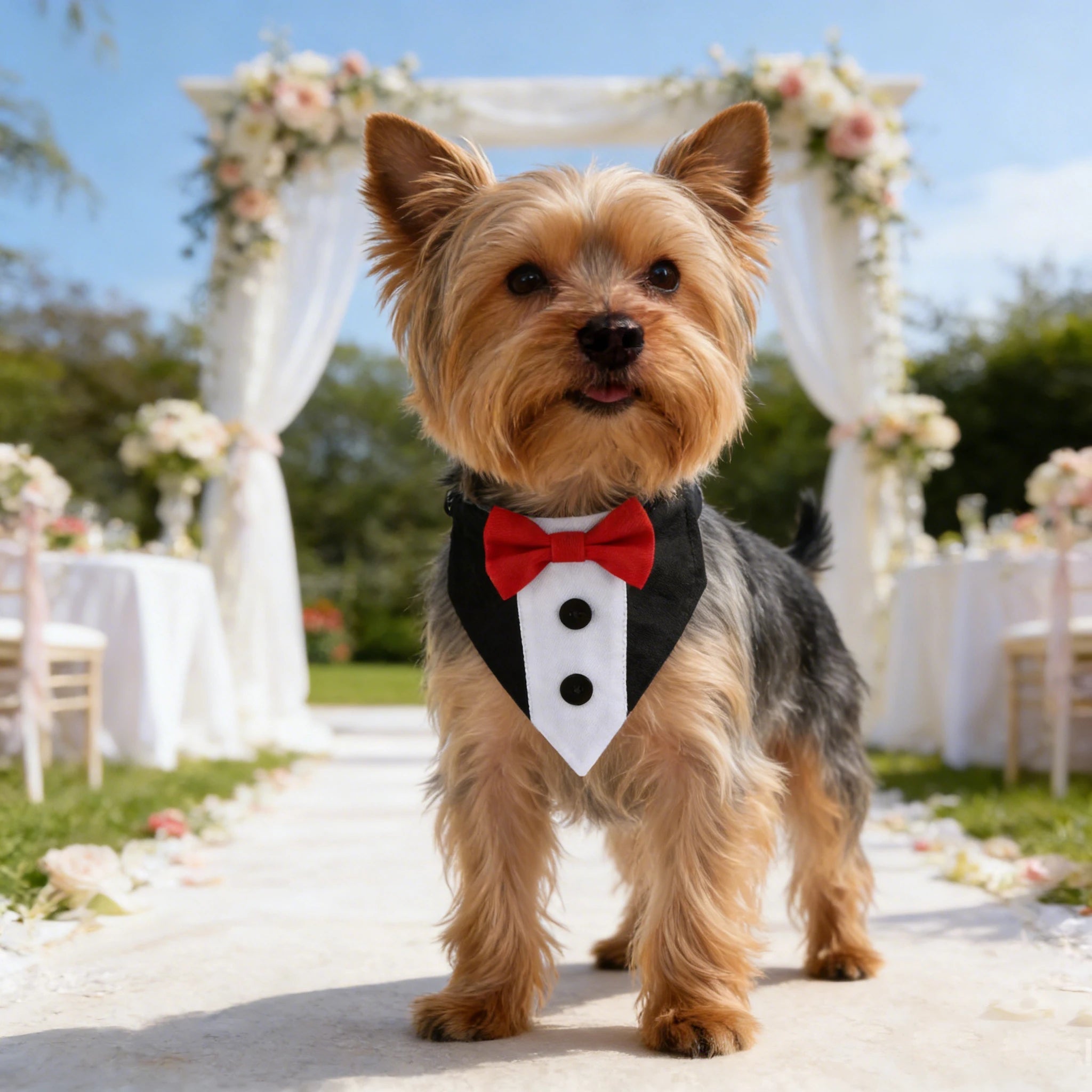Sucado Brand Pet Wedding Suit Bib Dog Collar Adjustable with Bow Tie Bandana - Maxwell shop