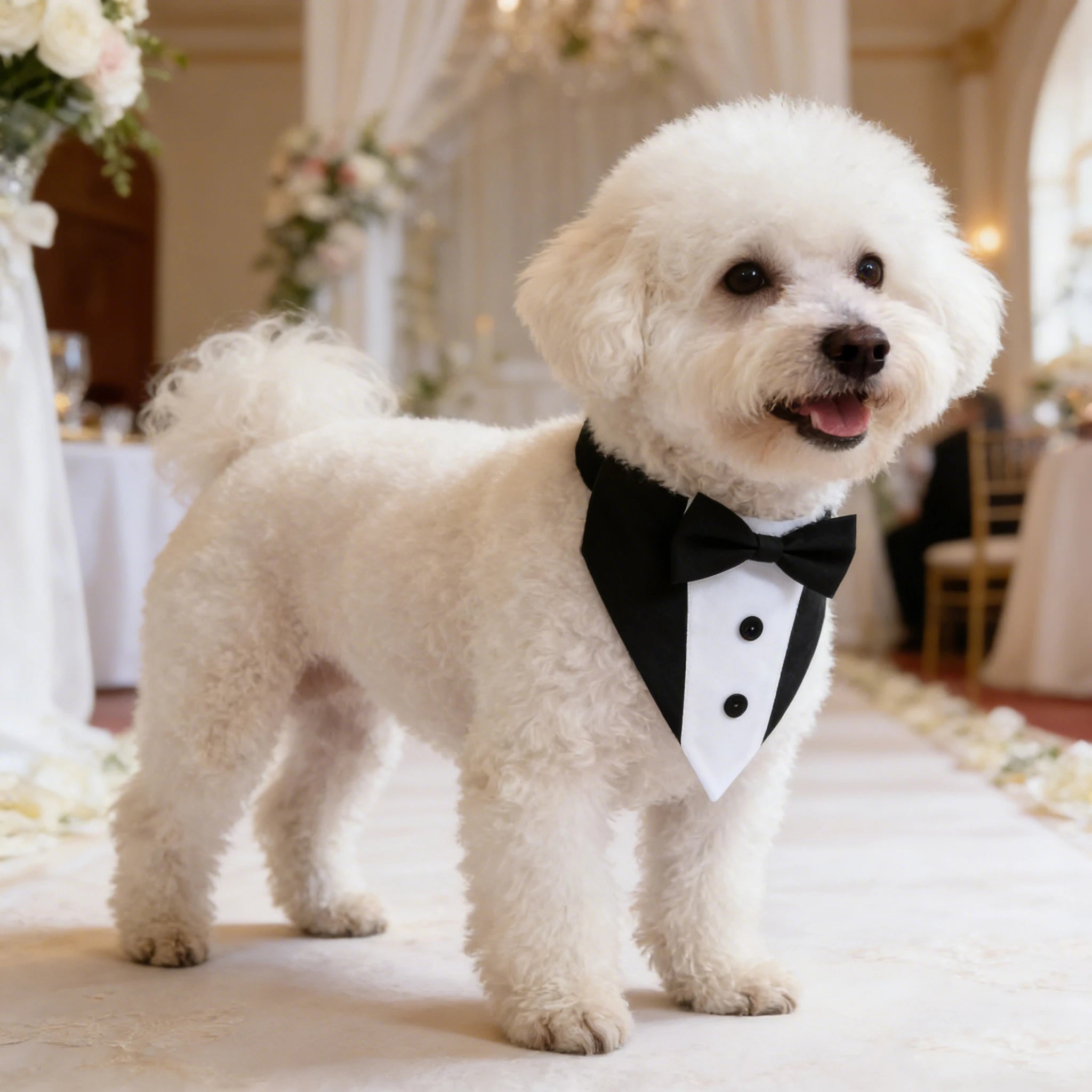 Sucado Brand Pet Wedding Suit Bib Dog Collar Adjustable with Bow Tie Bandana - Maxwell shop