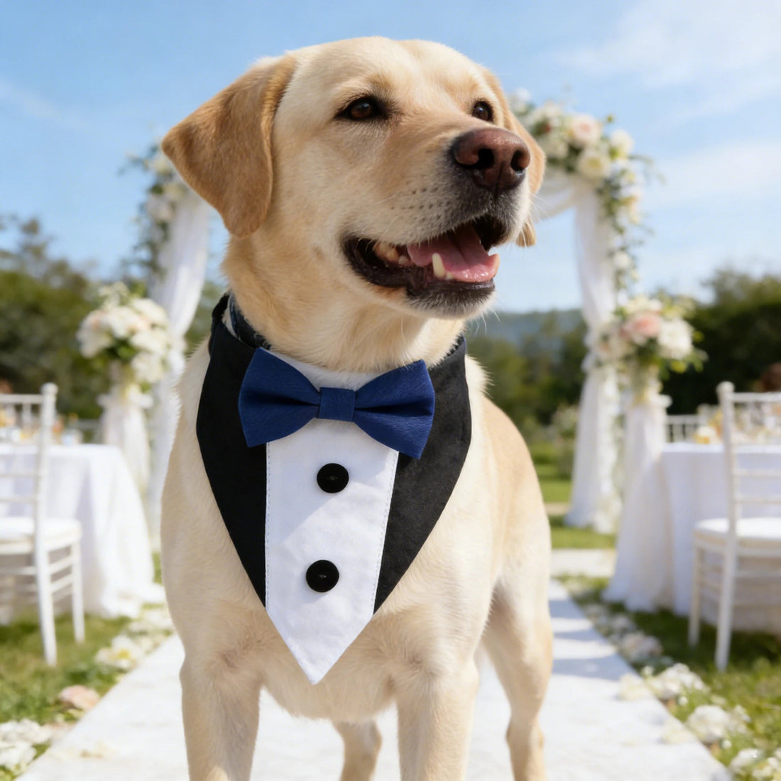 Sucado Brand Pet Wedding Suit Bib Dog Collar Adjustable with Bow Tie Bandana - Maxwell shop