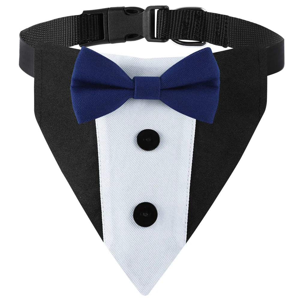 Sucado Brand Pet Wedding Suit Bib Dog Collar Adjustable with Bow Tie Bandana - Maxwell shop