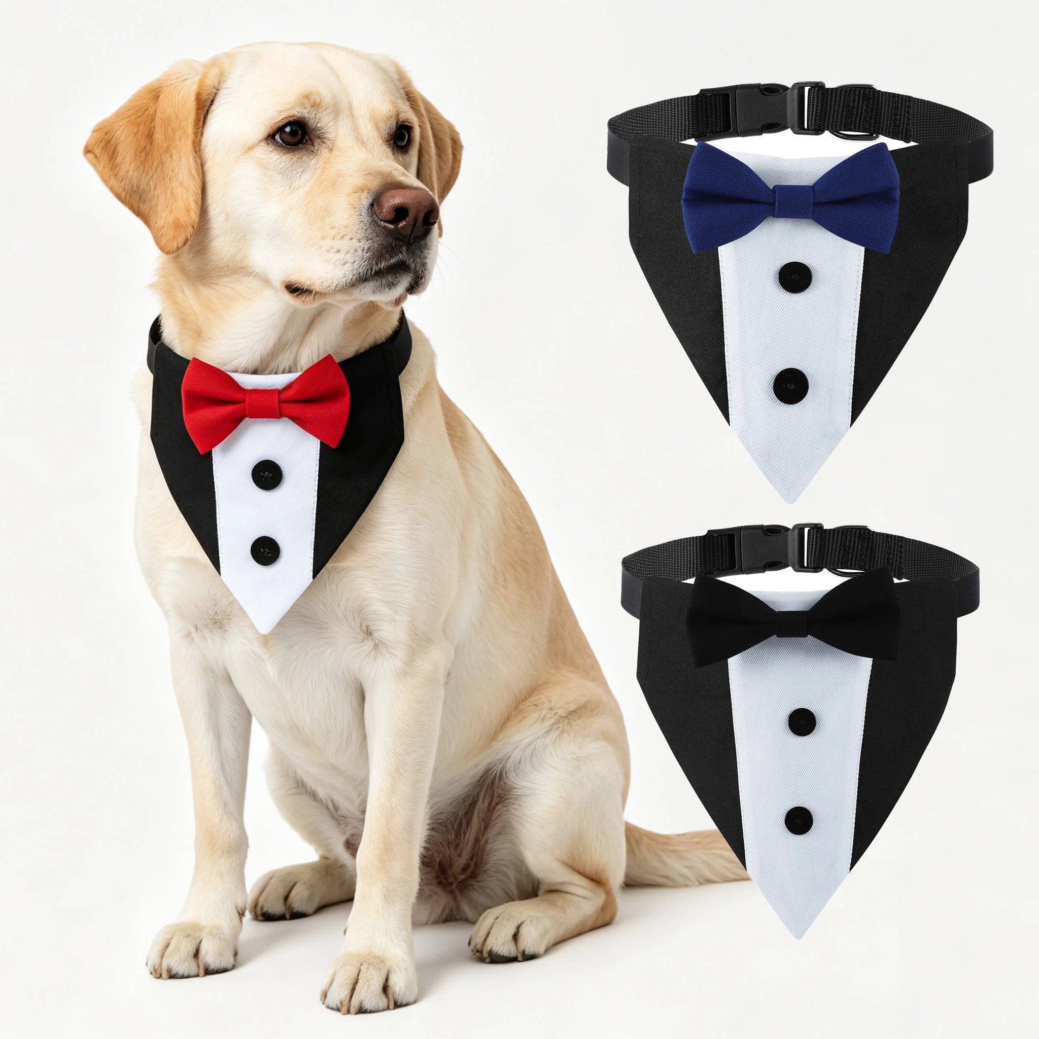 Sucado Brand Pet Wedding Suit Bib Dog Collar Adjustable with Bow Tie Bandana - Maxwell shop