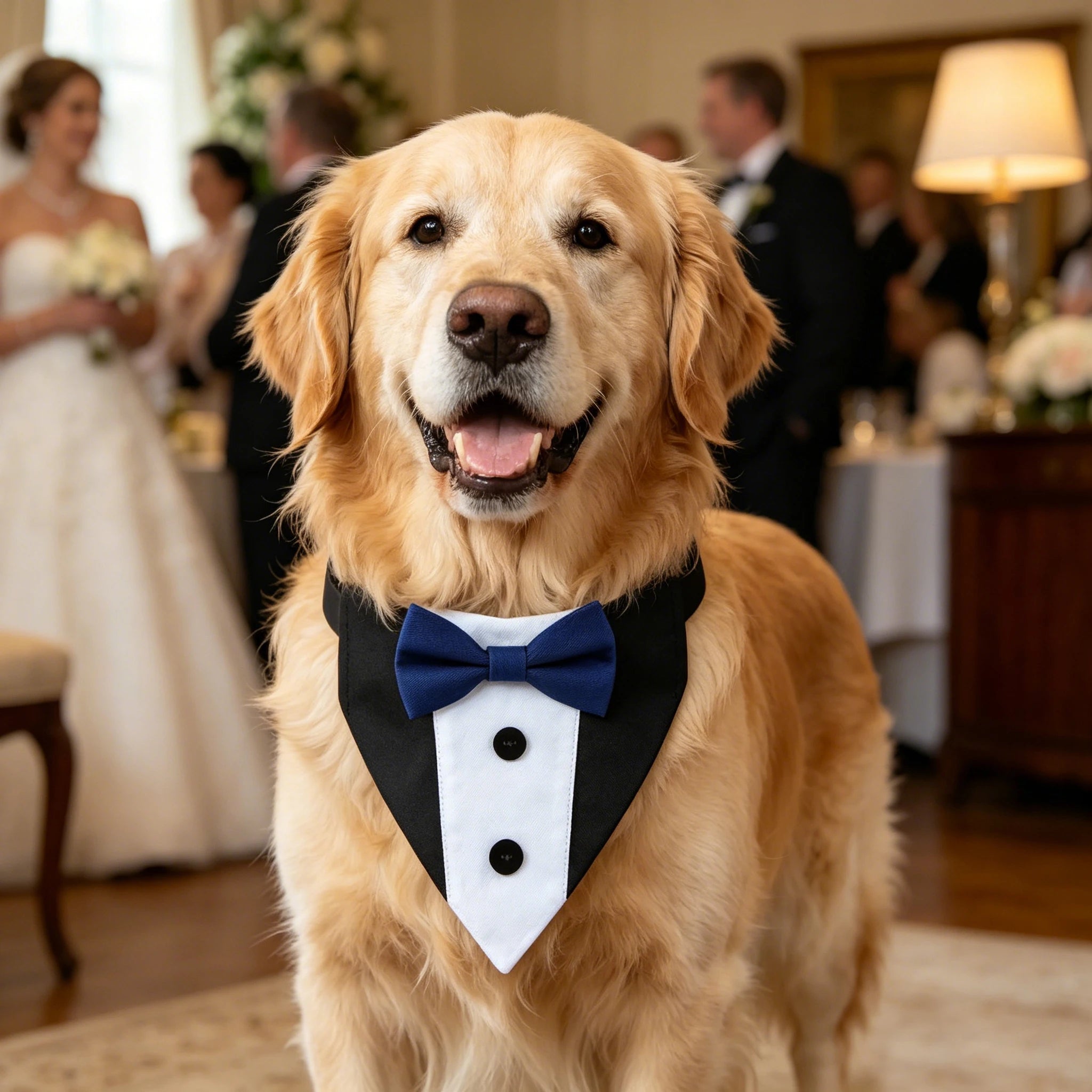 Sucado Brand Pet Wedding Suit Bib Dog Collar Adjustable with Bow Tie Bandana - Maxwell shop