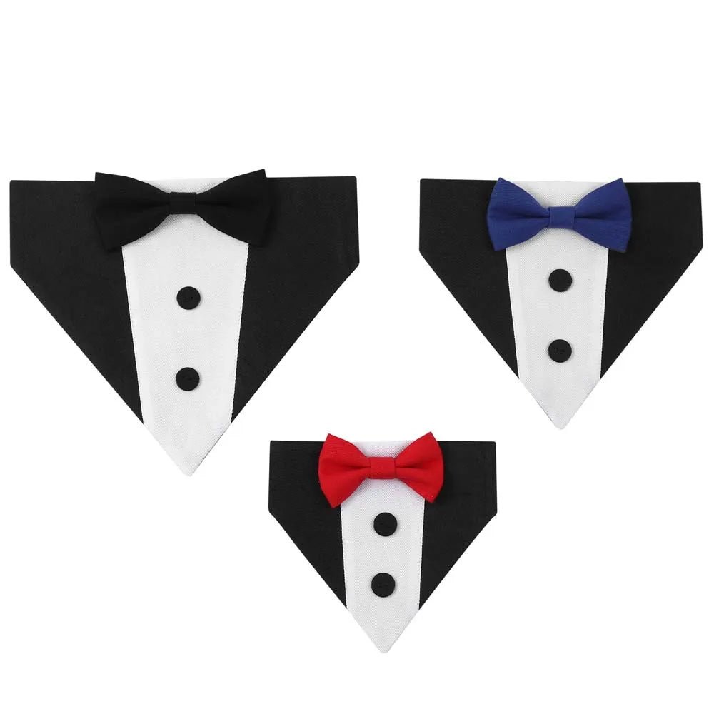 Sucado Brand Pet Wedding Suit Bib Dog Collar Adjustable with Bow Tie Bandana - Maxwell shop