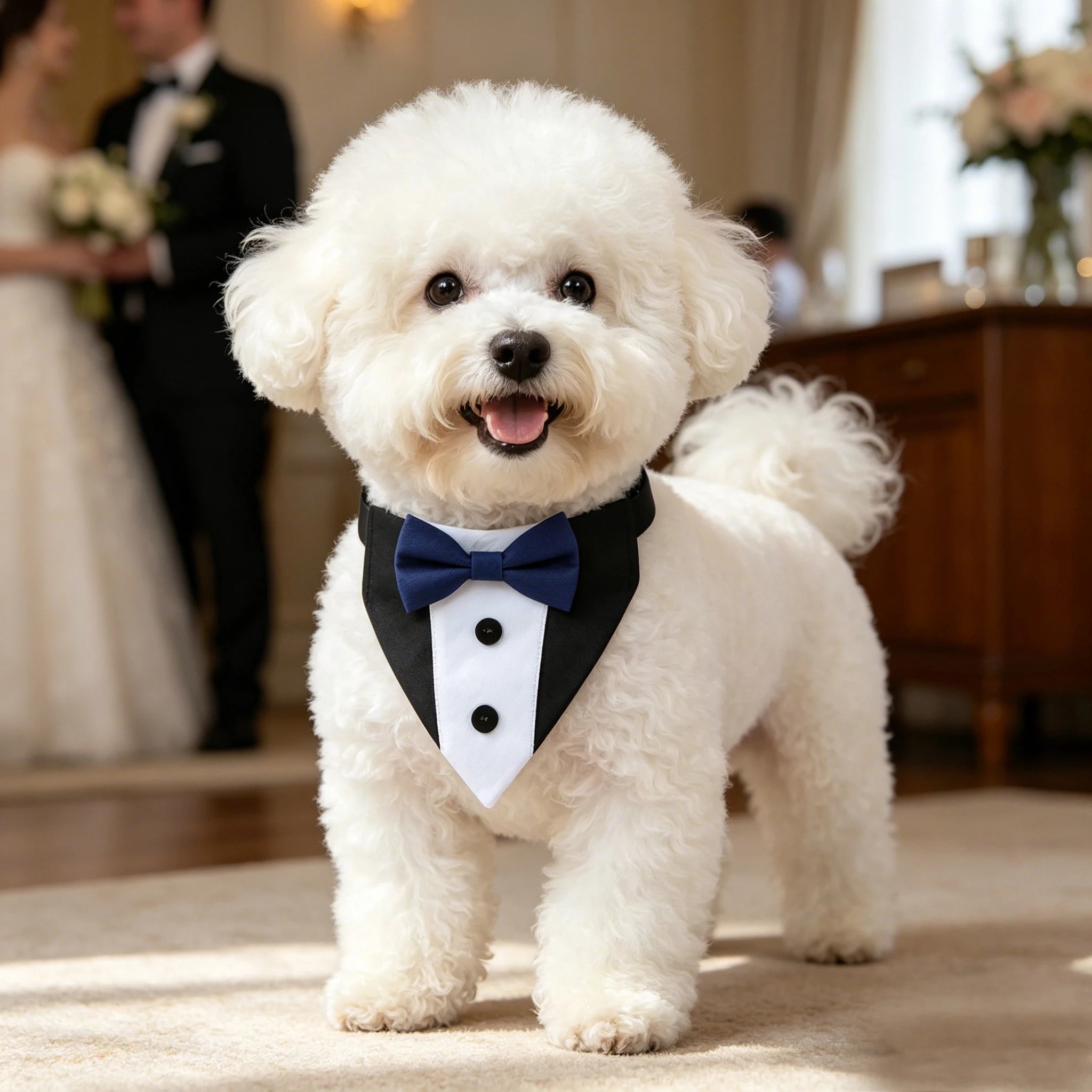 Sucado Brand Pet Wedding Suit Bib Dog Collar Adjustable with Bow Tie Bandana - Maxwell shop