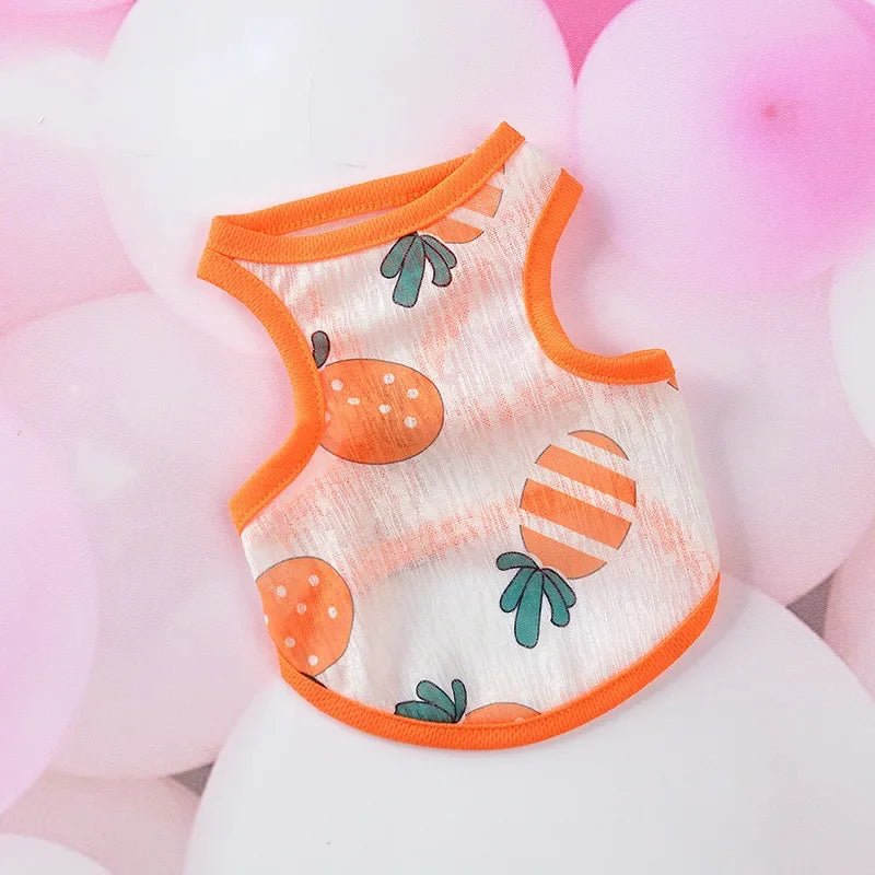 Sunscreen Clothes for Cats Summer Pet Vest Cute Print Cat Puppy Clothing Ultra-thin - Maxwell shop